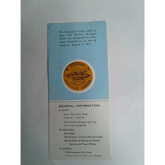 National Cowboy Hall of Fame and Western Heritage Center Oklahoma Map - Picture 2 of 6